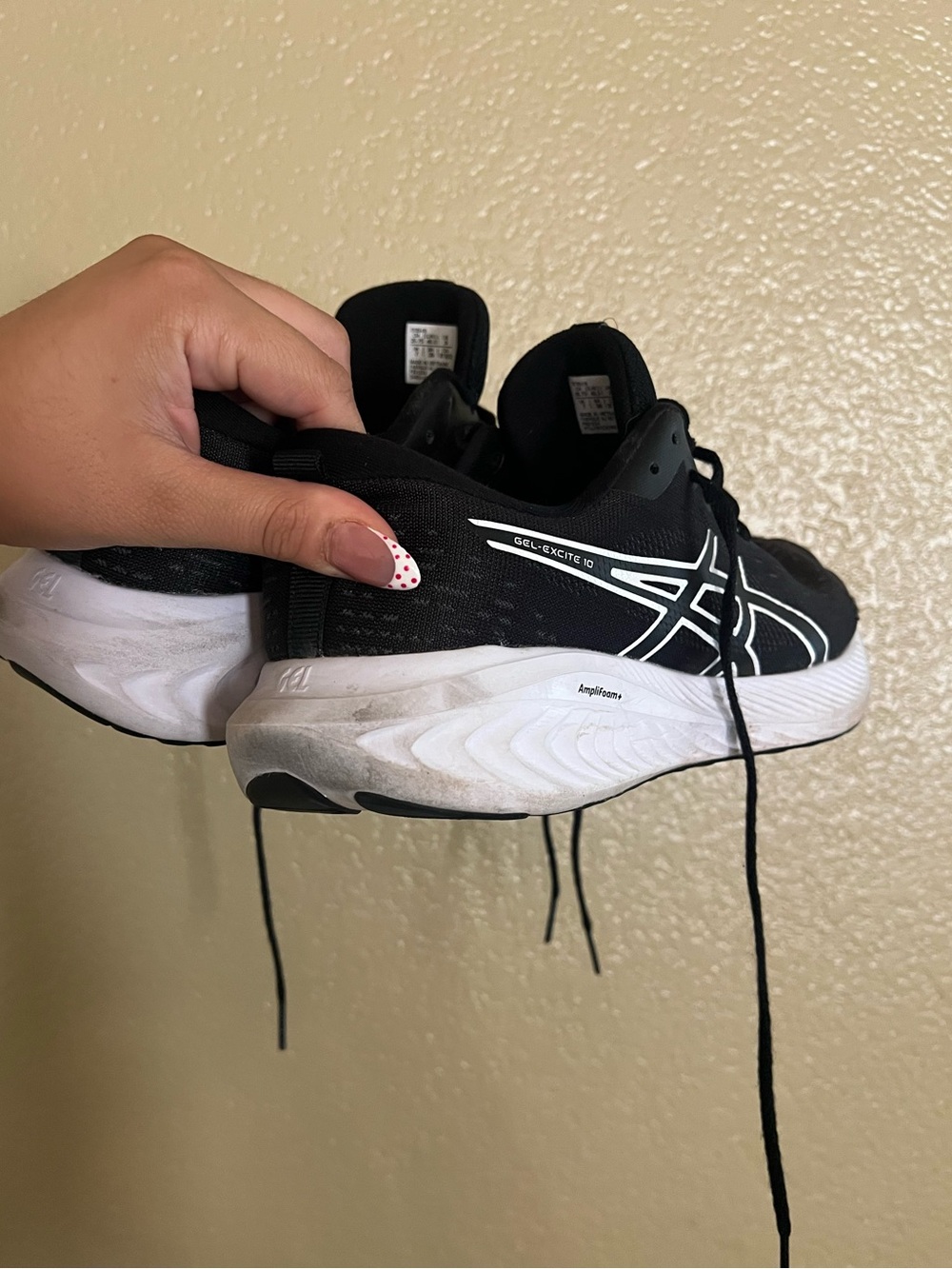 Asics Black with White Accent Running Sneaker - Picture 2 of 5